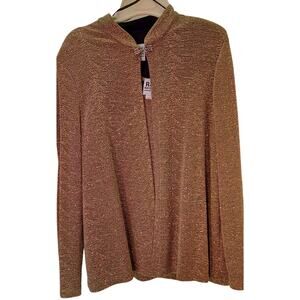 VTG Women's R&M Richards Cocktail Party 2pc Jacket & Cami Set Gold Size 14 Glam